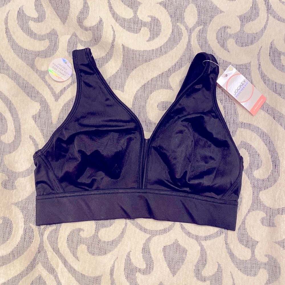 Jockey Forever Fit Bra Bralette NWT (M, black)